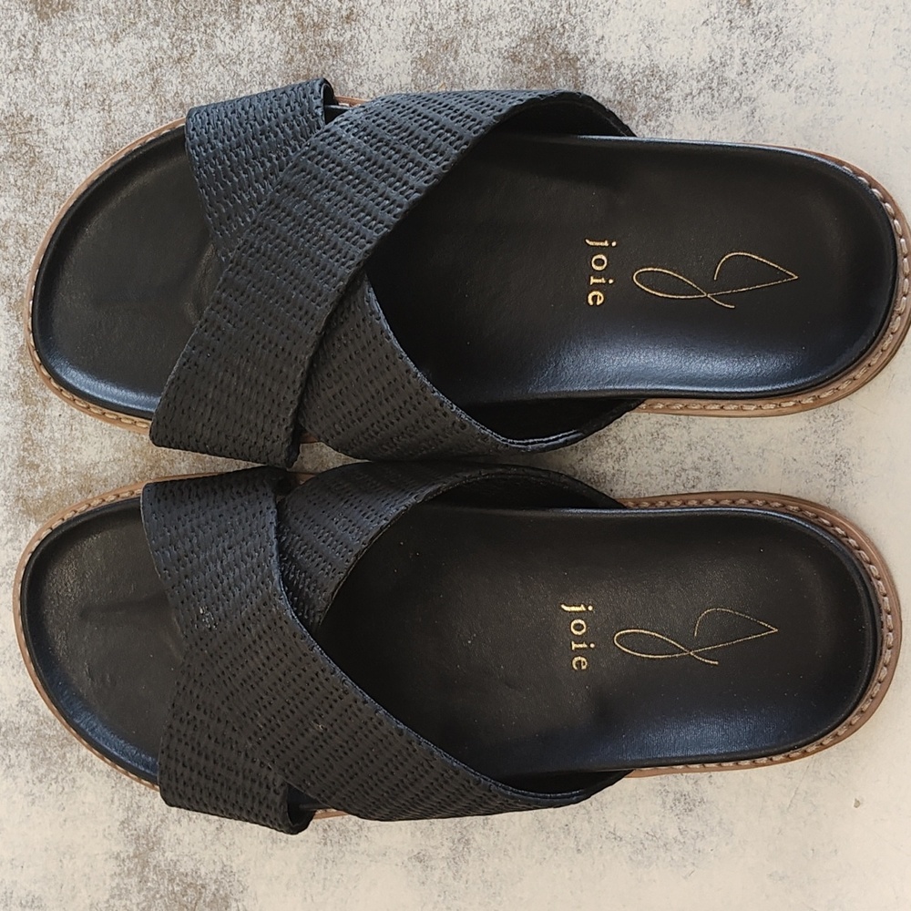 Joie black slide sandals